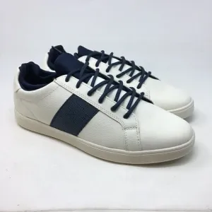Aldo Men's Sneakers White Blue Size 8.5 Cloverhill Lace up Neoprene Sock Opening
