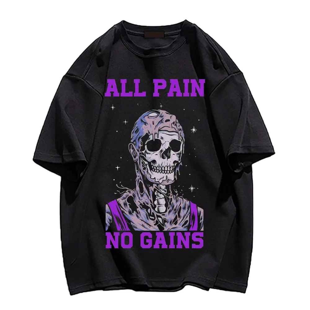 Anime Print Trendy Crew Neck  T-shirt