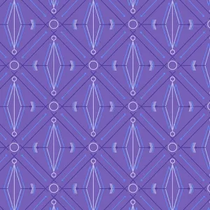 Century Prints - Deco Glo II Concord Purple Lotus Fabric CS-789-P