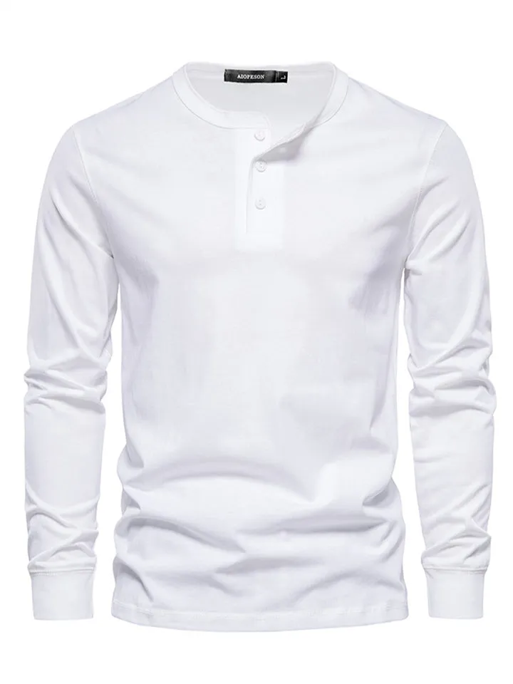Comfortable Crew Neck Long Sleeve Fit Bottoming Shirt for Men