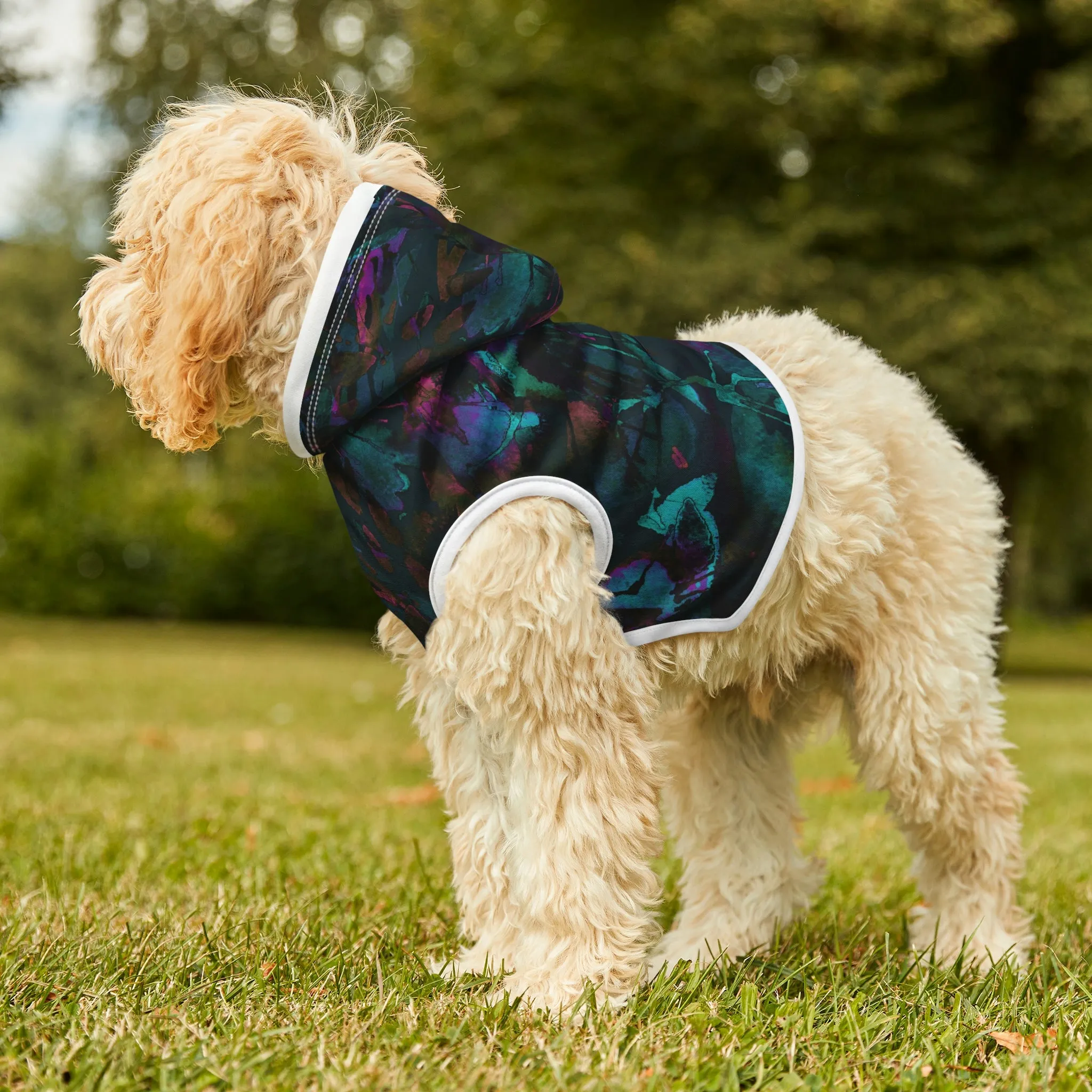Dog Hoodie Sweater, Tie Dye Green - Comfortable Dog Clothes
