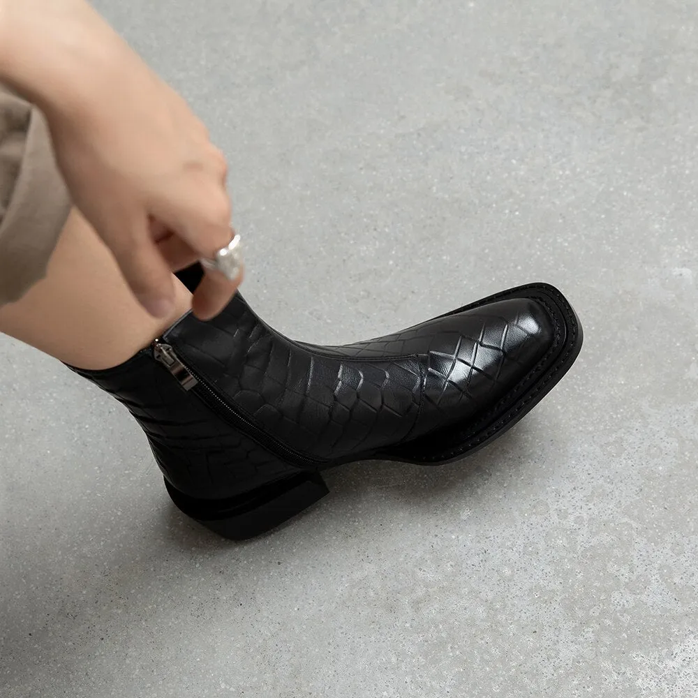 genuine leather chelsea boots women