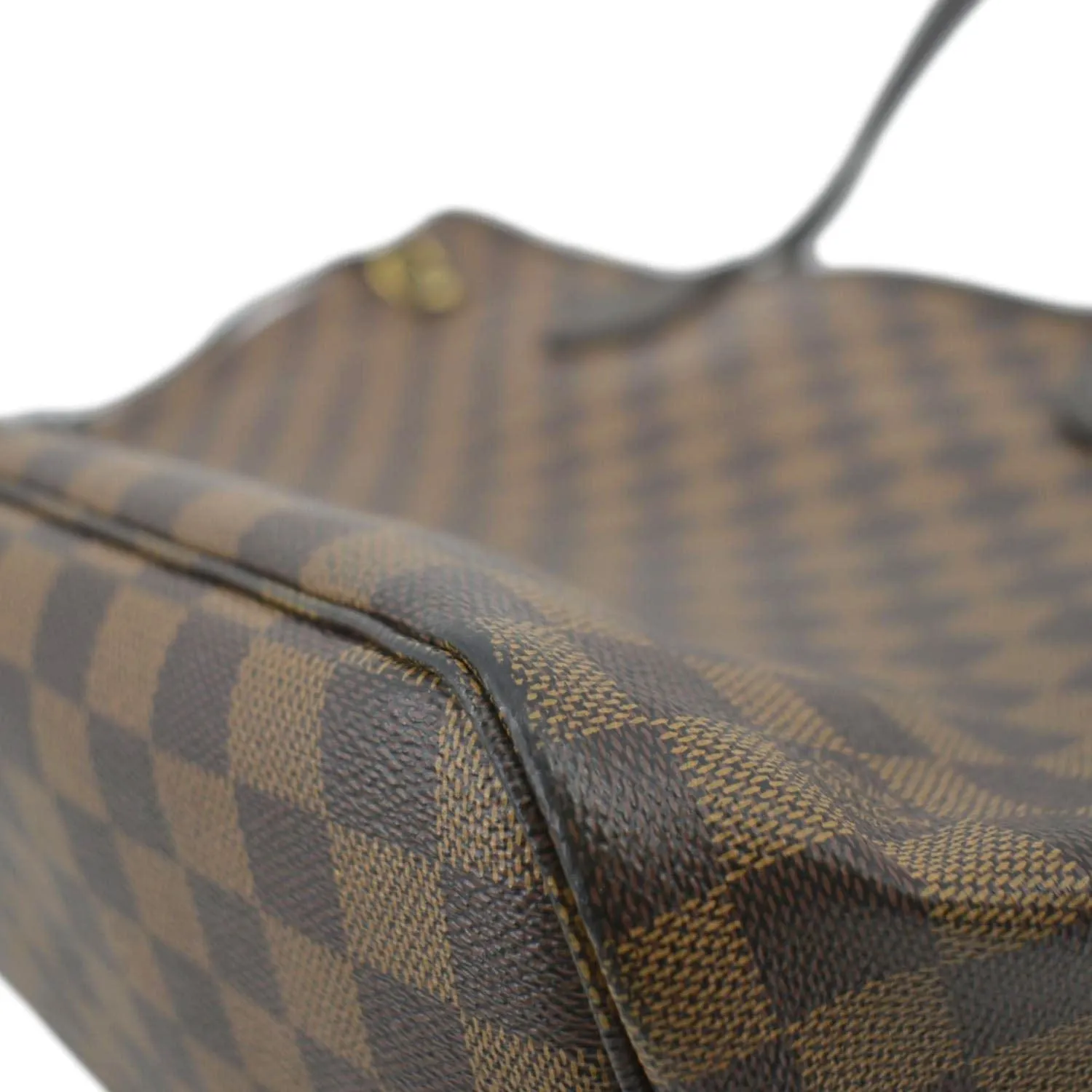 LOUIS VUITTON Neverfull MM Damier Ebene Tote Bag Brown