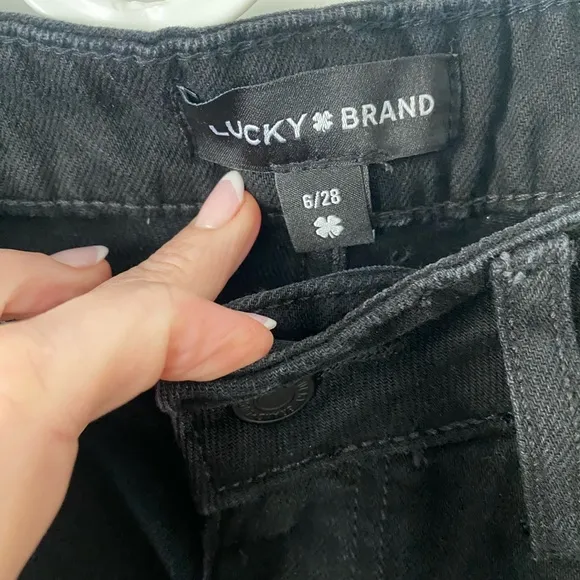 LUCKY BRAND Denim Skirt - black with front slit NWT