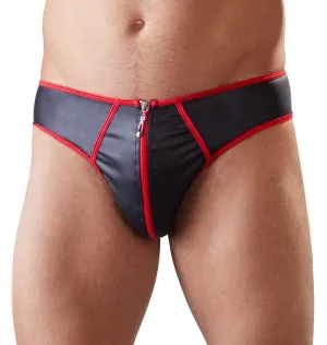 Svenjoyment Zip Front Briefs With Red or Blue