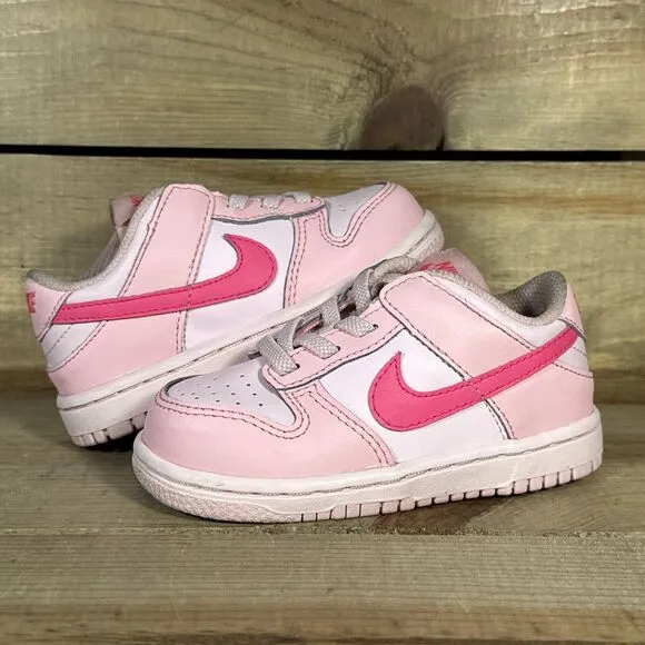Toddler Size 7C - Nike Dunk Low (TD) “Triple Pink” Kids Baby Sneakers DH9761-600