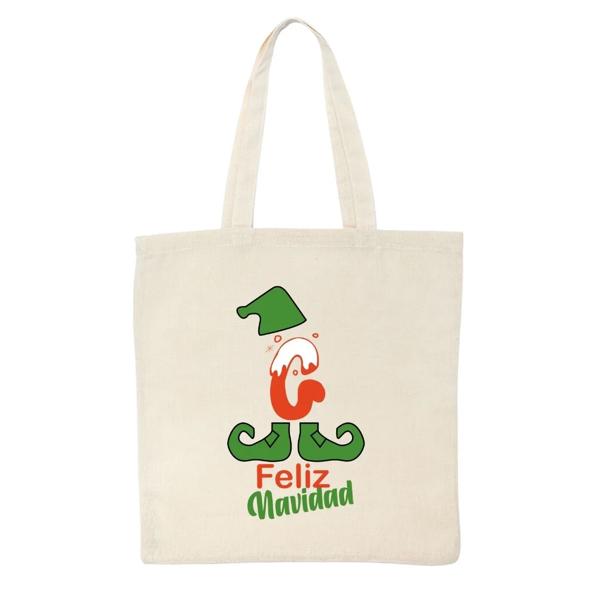 Tote Bag Bolsa de Manta Navideña Iniciales